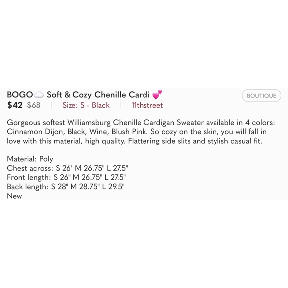 11thstreet | Soft & Cozy Chenille Cardi - Picture 8 of 8